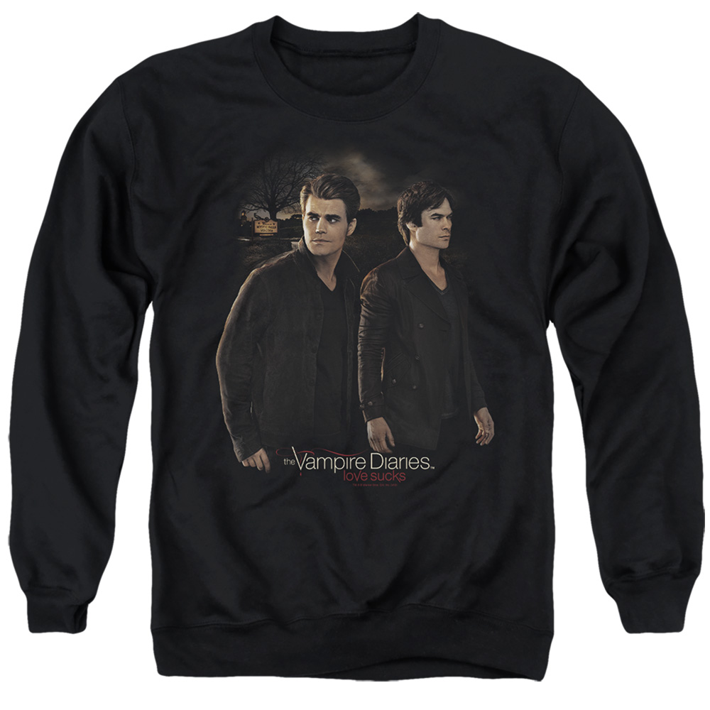 Vampire Diaries & Brothers-Adult Crewneck Sweatshirt, Black - Small