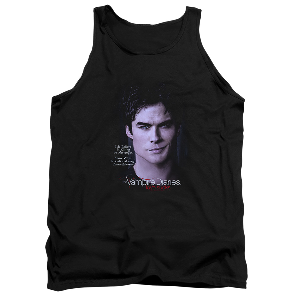 Vampire Diaries & Messenger-Adult Tank Top, Black - Medium