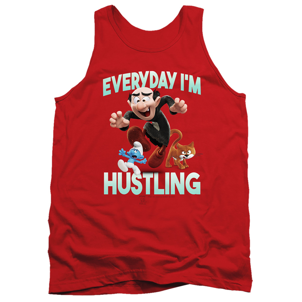 Smurfs & Gargamel-Adult Tank Top, Red - Small