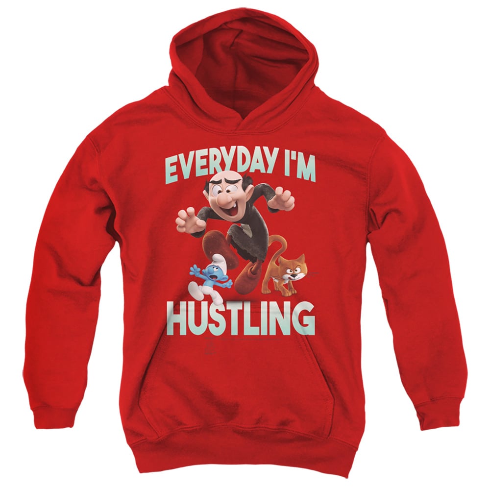 Smurfs & Gargamel-Youth Pull-Over Hoodie, Red - Extra Large