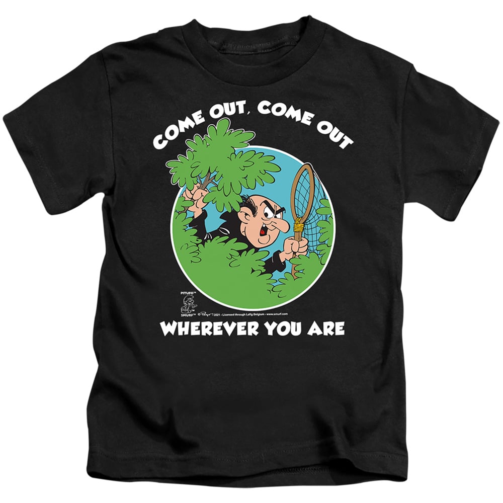 Smurfs & Gargamel Short Sleeve Juvenile 18-1 T-Shirt, Black - Small 4