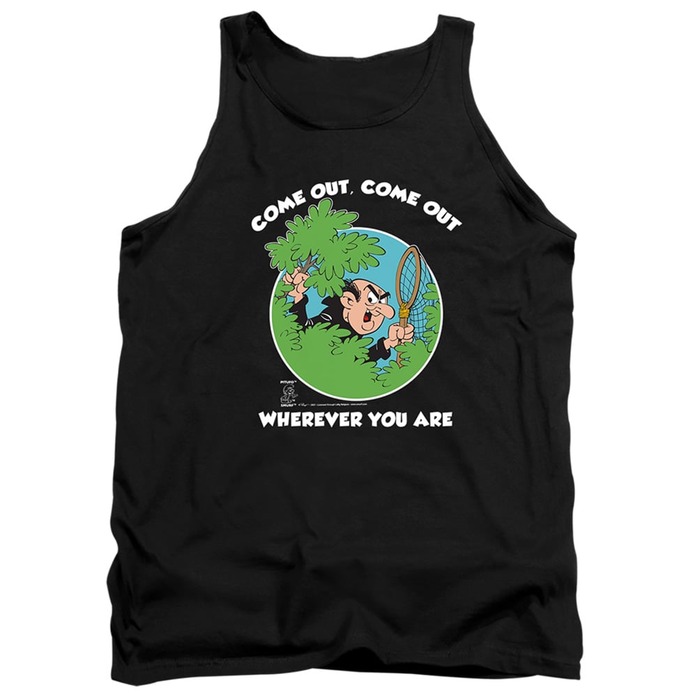Smurfs & Gargamel-Adult Tank Top, Black - Medium