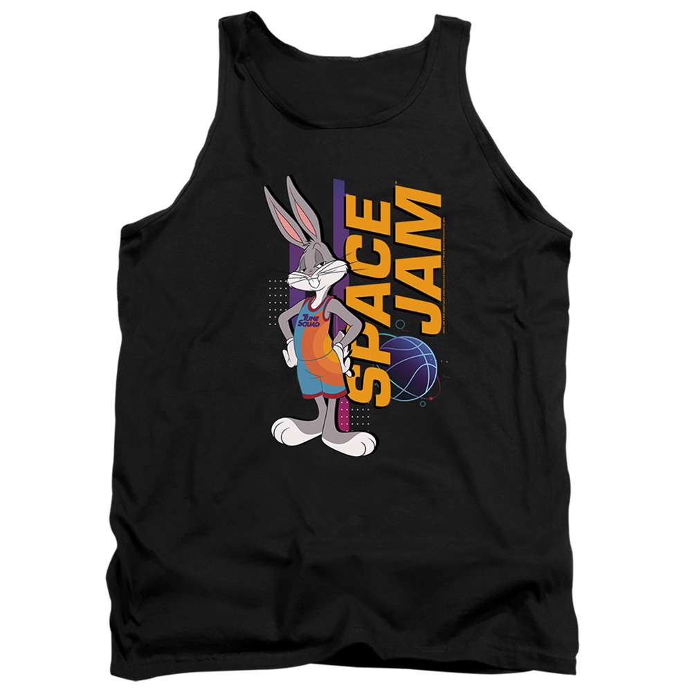 Space Jam 2 & Bugs Standing-Adult Tank Top, Black - Extra Large