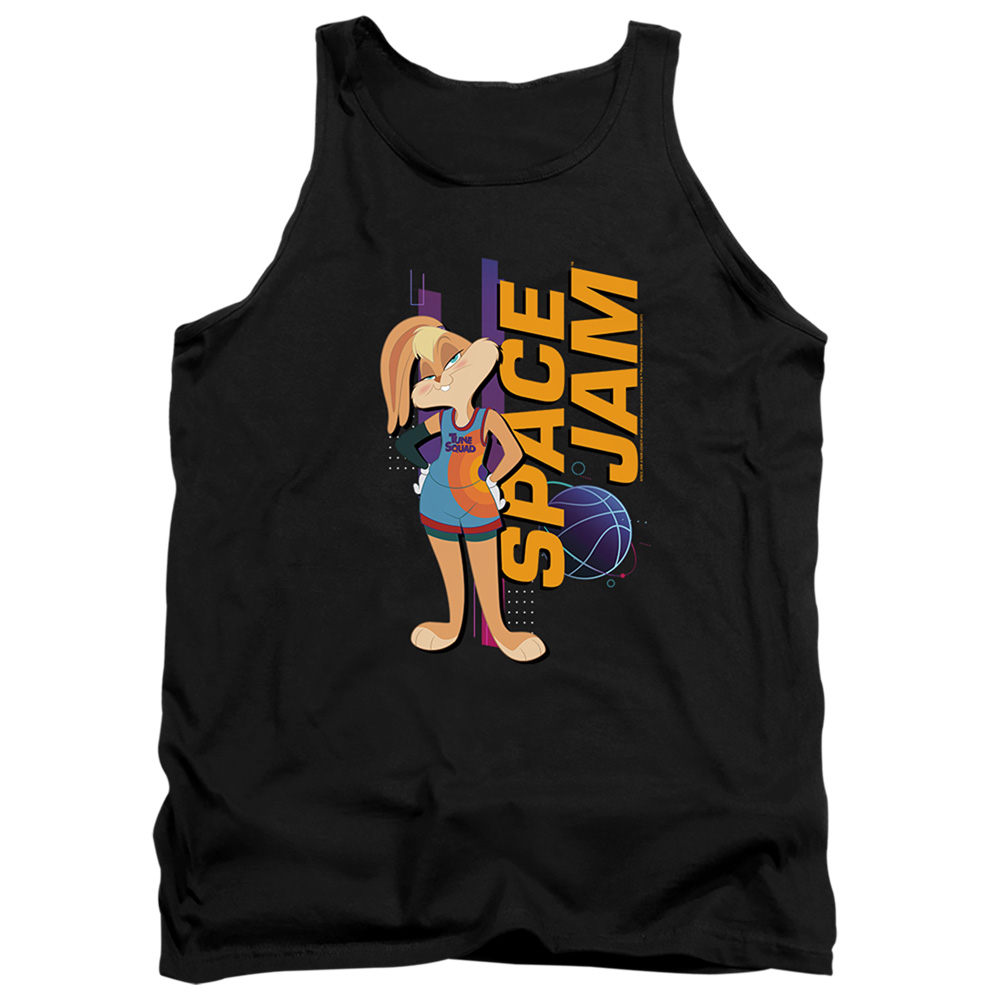 Space Jam 2 & Lola Standing-Adult Tank Top, Black - Small