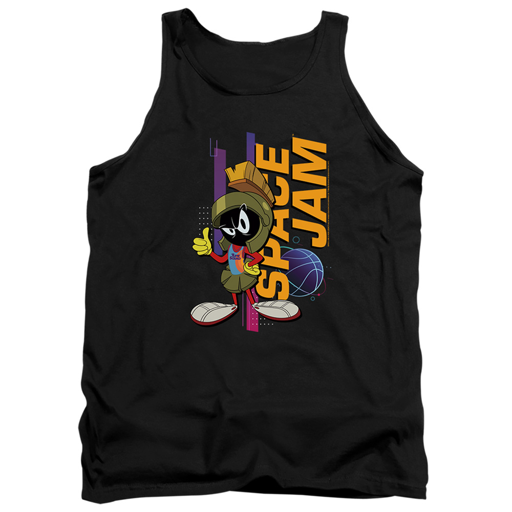 Space Jam 2 & Marvin Standing-Adult Tank Top, Black - 2X