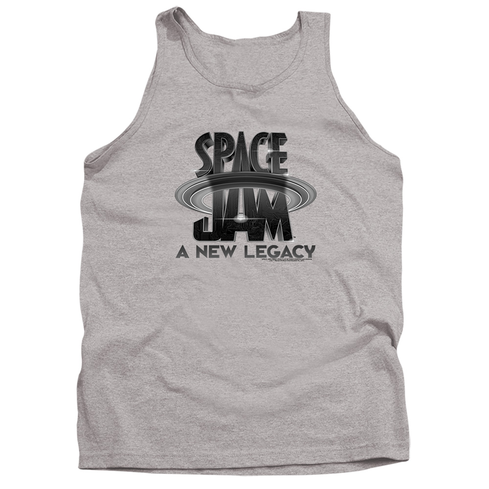 Space Jam 2 & Space Jam 2 Logo Black-Adult Tank Top, Athletic Heather - 2X