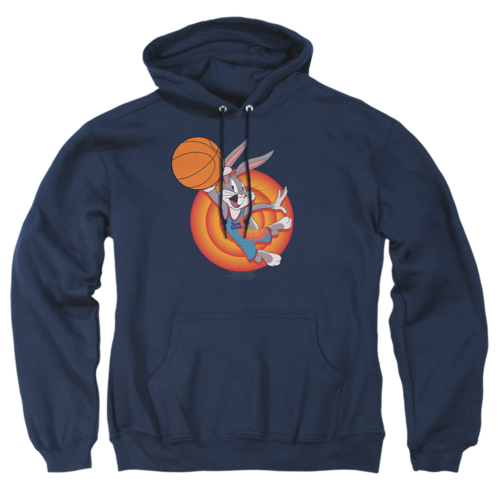 Space Jam 2 & Bugs Slam-Adult Pull-Over Hoodie, Navy - Extra Large