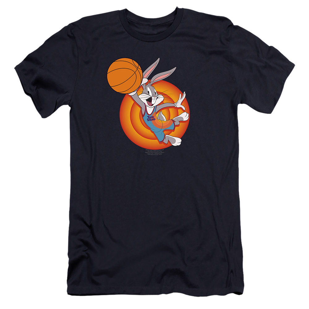 Space Jam 2 & Bugs Slam-HBO Short Sleeve Adult 30-1 T-Shirt, Navy - Medium