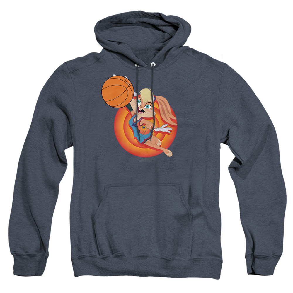 Space Jam 2 & Lola Slam-Adult Heather Hoodie, Navy - Medium