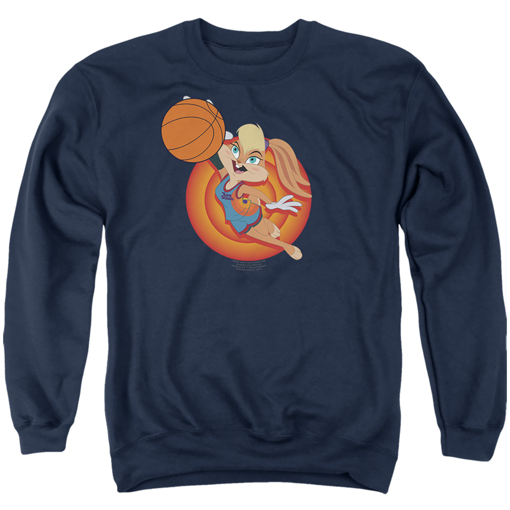 Space Jam 2 & Lola Slam-Adult Crewneck Sweatshirt, Navy - Medium