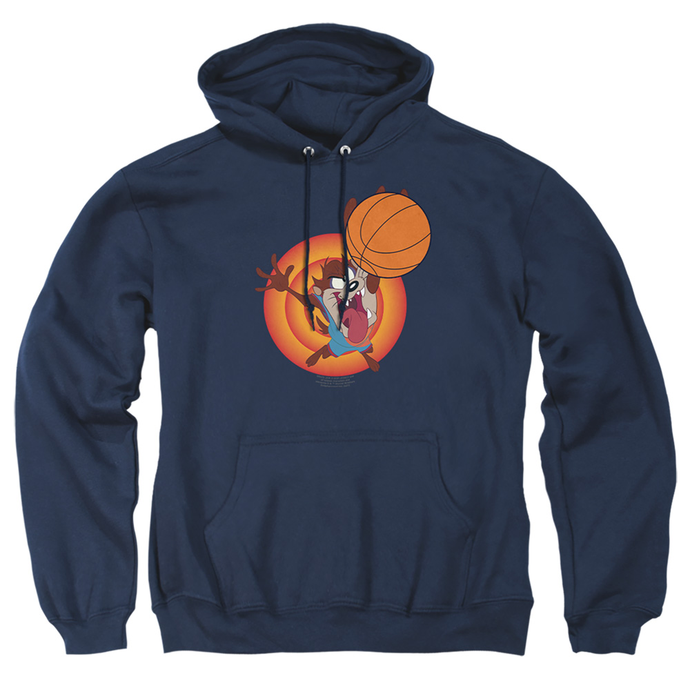 Space Jam 2 & Taz Slam-Adult Pull-Over Hoodie, Navy - 2X