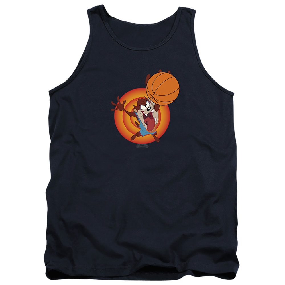 Space Jam 2 & Taz Slam-Adult Tank Top, Navy - Medium