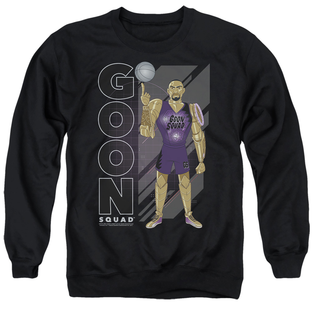Space Jam 2 & Goon Squad Chronos-Adult Crewneck Sweatshirt, Black - Medium