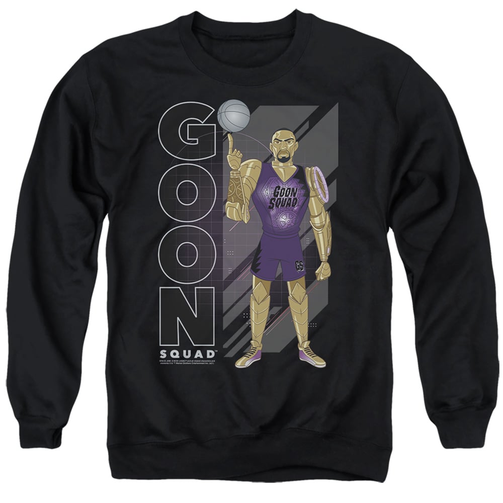Space Jam 2 & Goon Squad Chronos-Adult Crewneck Sweatshirt, Black - Large