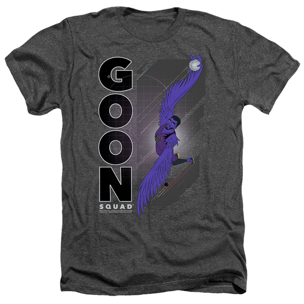 Space Jam 2 & The Brow-Adult Heather T-Shirt, Black - Medium