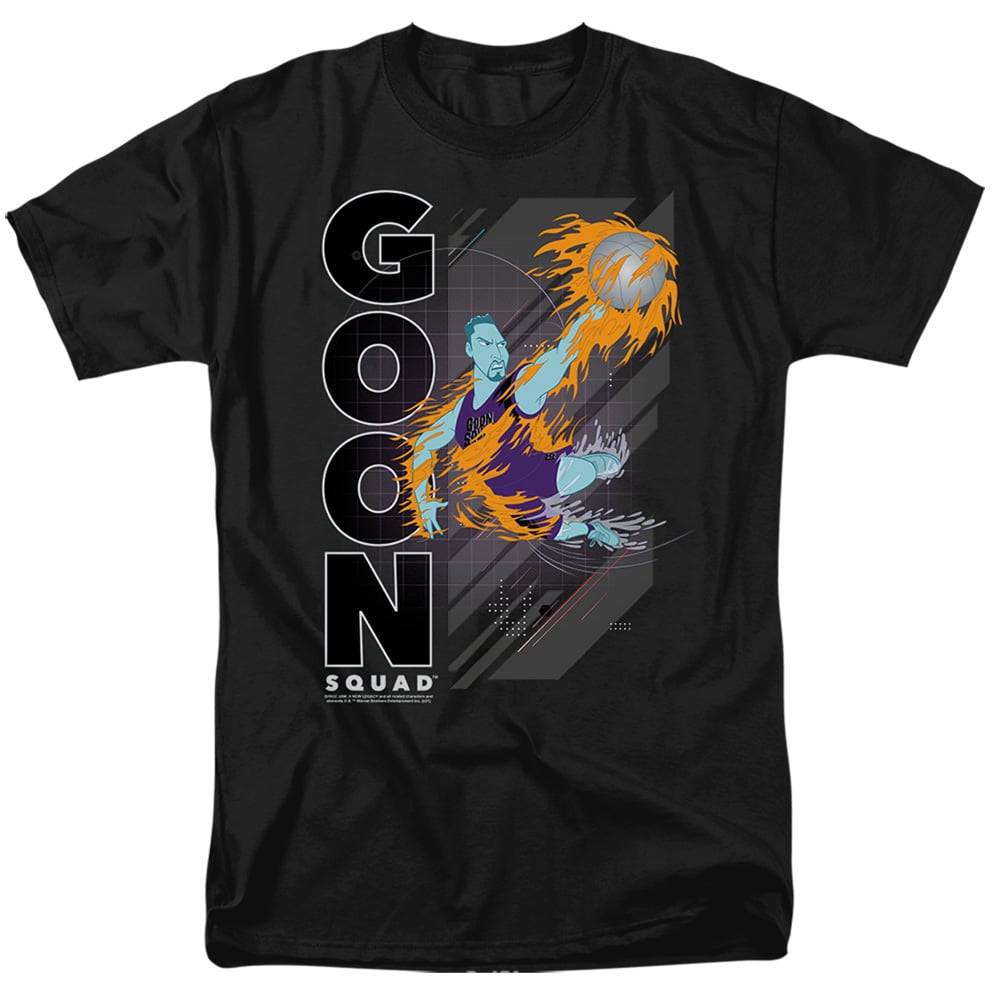 Space Jam 2 & Wet Fire Short Sleeve Adult 18-1 T-Shirt, Black - Medium