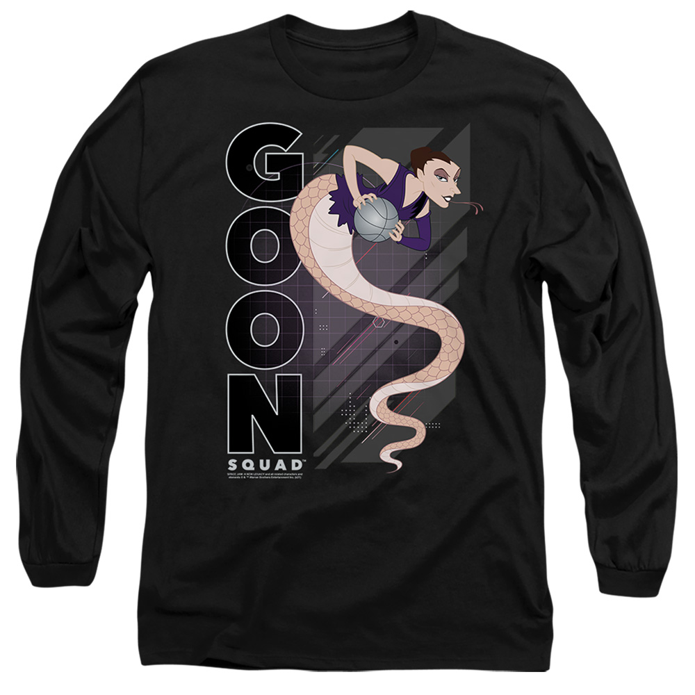 Space Jam 2 & White Mamba-Long Sleeve Adult 18-1 T-Shirt, Black - Medium
