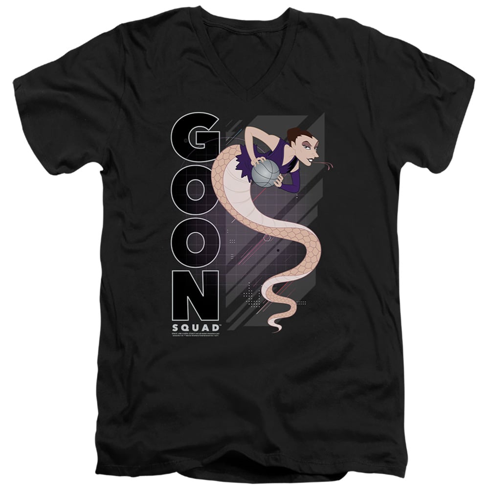 Space Jam 2 & White Mamba Short Sleeve Adult V-Neck 30-1 T-Shirt, Black - Small