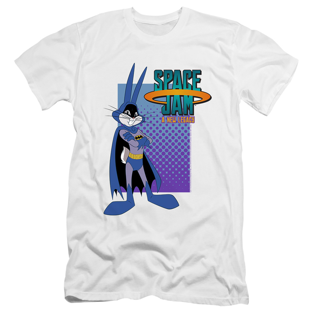 Space Jam 2 & Bugs Batman-HBO Short Sleeve Adult 30-1 T-Shirt, White - Medium