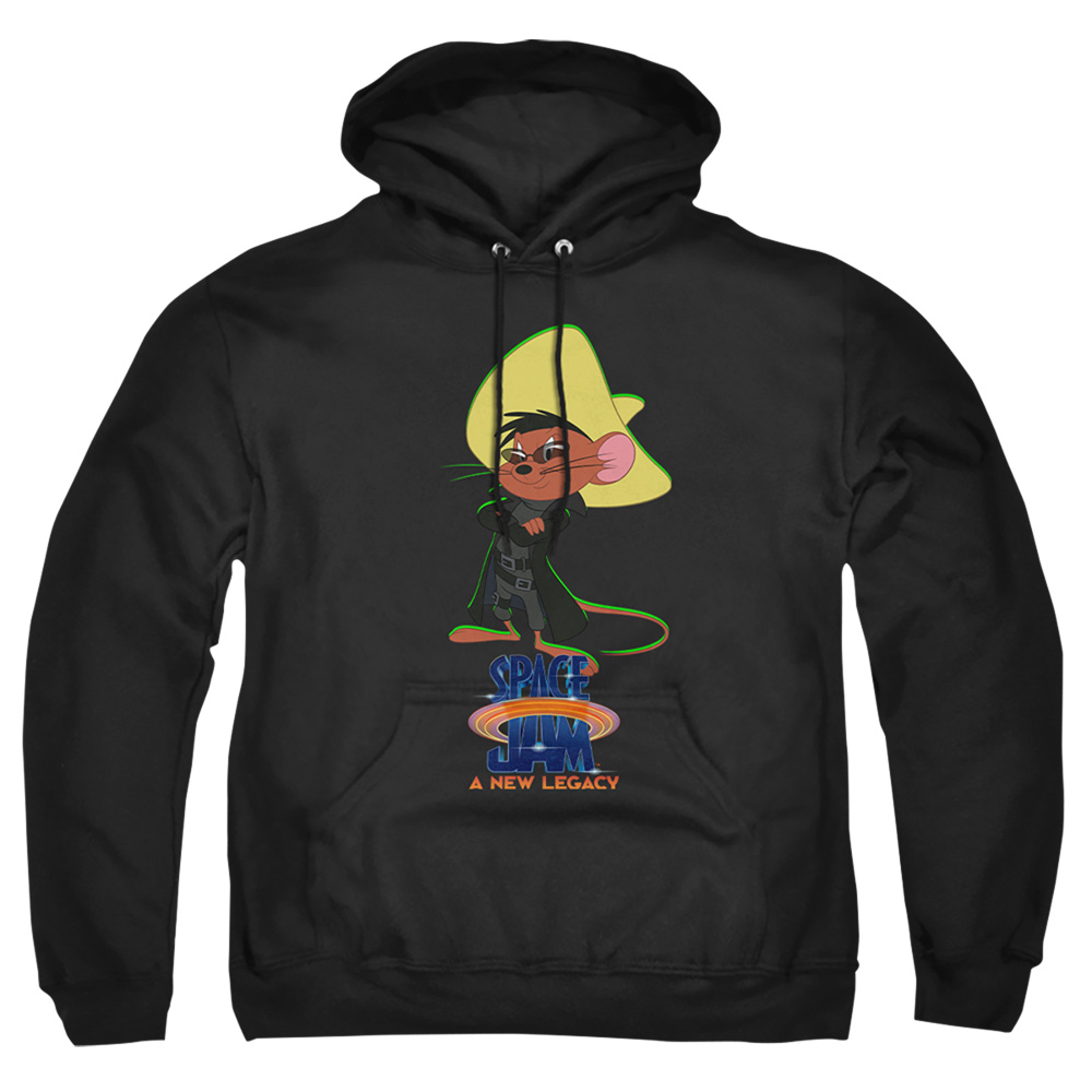 Space Jam 2 & Speedy Matrix-Adult Pull-Over Hoodie, Black - Extra Large