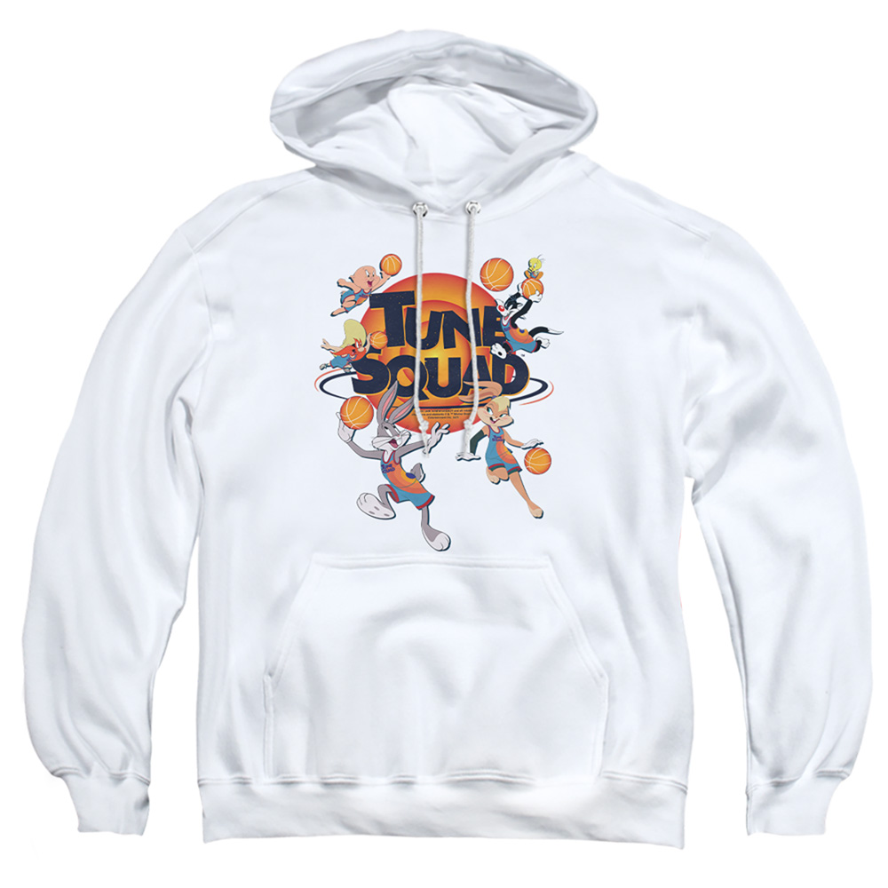 Space Jam 2 & Tune Squad Group-Adult Pull-Over Hoodie, White - Small