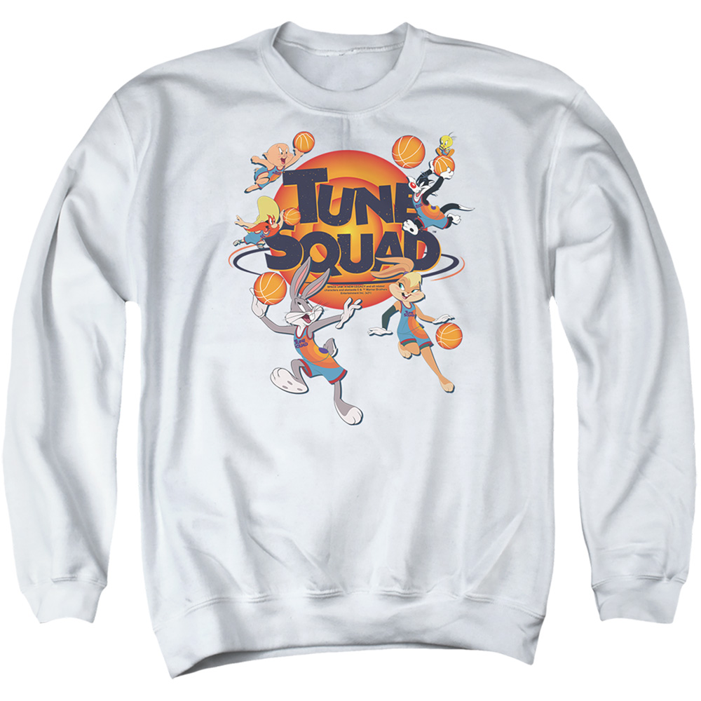 Space Jam 2 & Tune Squad Group-Adult Crewneck Sweatshirt, White - 2X