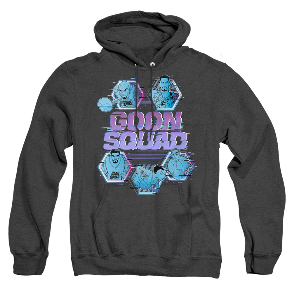 Space Jam 2 & Goon Squad Tech-Adult Heather Hoodie, Black - Extra Large