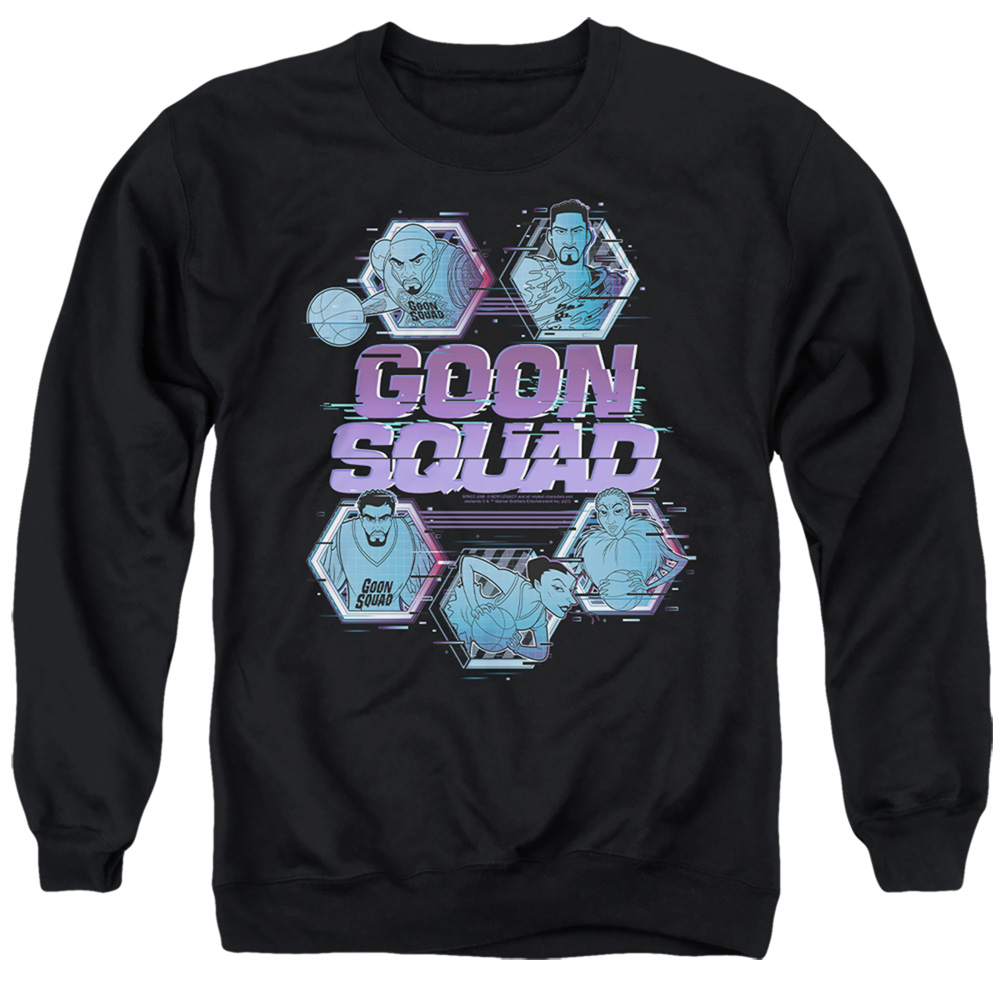 Space Jam 2 & Goon Squad Tech-Adult Crewneck Sweatshirt, Black - Medium
