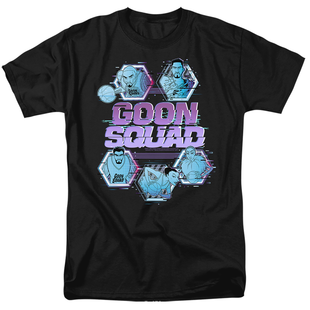Space Jam 2 & Goon Squad Tech Short Sleeve Adult 18-1 T-Shirt, Black - Medium