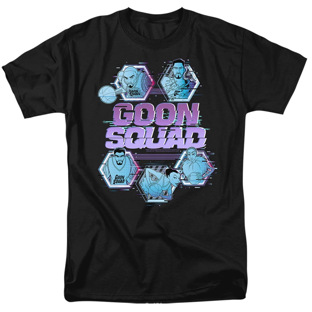 Space Jam 2 & Goon Squad Tech Short Sleeve Adult 18-1 T-Shirt, Black - 4X