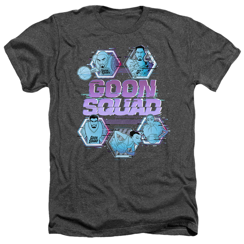 Space Jam 2 & Goon Squad Tech-Adult Heather T-Shirt, Black - Medium