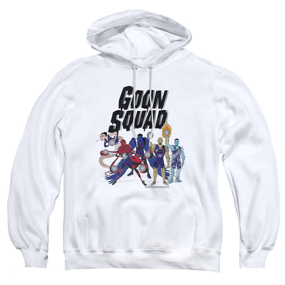 Space Jam 2 & Goon Squad Group-Adult Pull-Over Hoodie, White - 3X