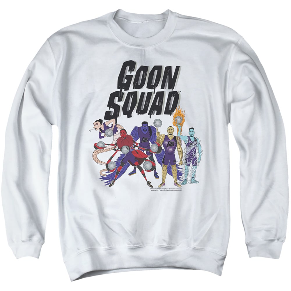 Space Jam 2 & Goon Squad Group-Adult Crewneck Sweatshirt, White - Extra Large