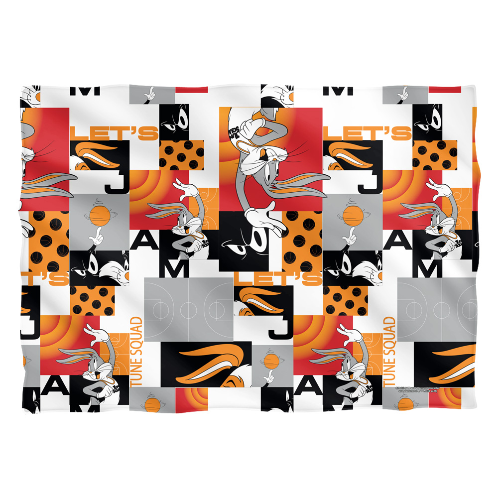 WBM1628FB-PLO1-20x28 20 x 28 in. Space Jam 2 & Lets Jam Front & Back-Pillow Case, White