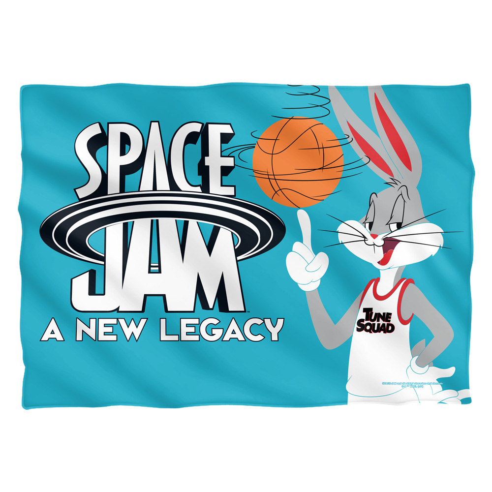 WBM1631FB-PLO1-20x28 20 x 28 in. Space Jam 2 & Bugs Mono Color Front & Back-Pillow Case, White
