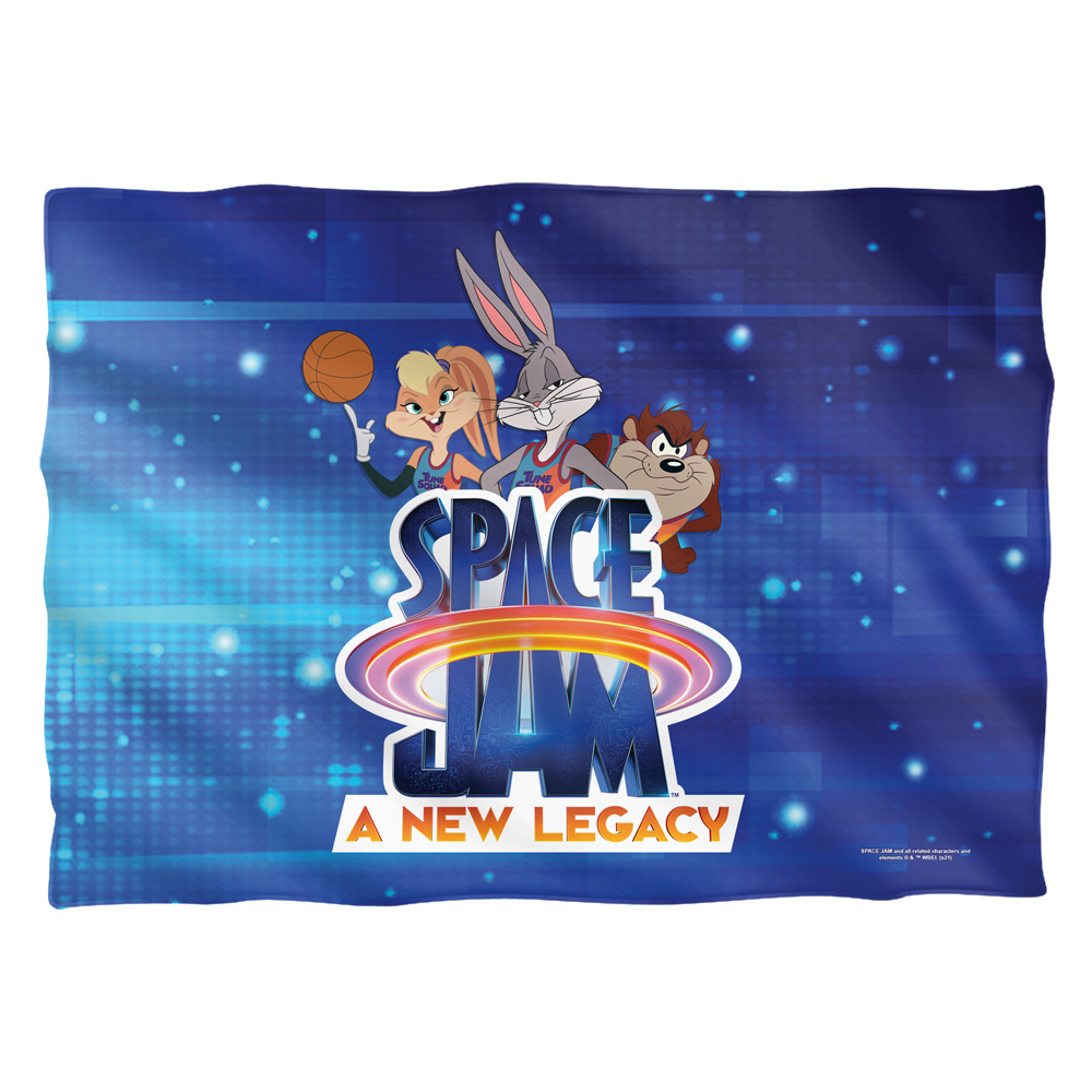 WBM1661FB-PLO1-20x28 20 x 28 in. Space Jam 2 & Logo Crew Front & Back-Pillow Case, White