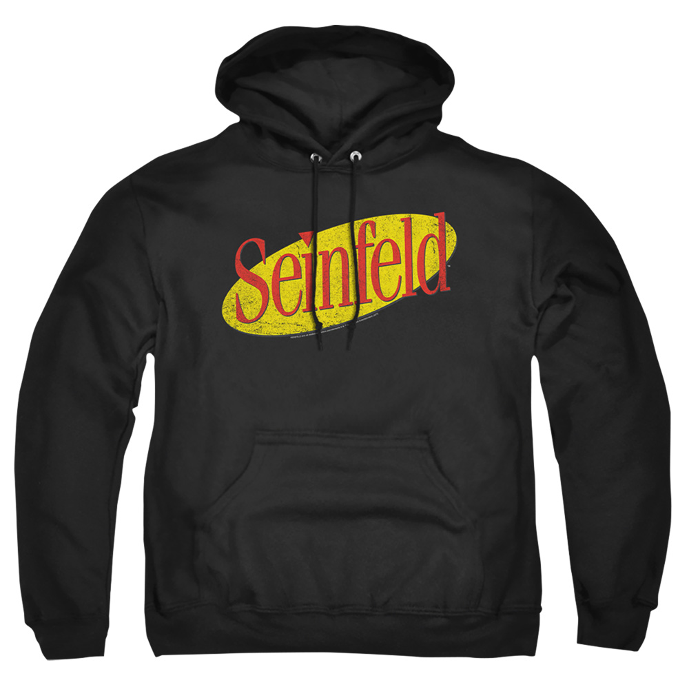 WBT1213-AFTH-2 Seinfeld & Seinfeld Logo-Adult Pull-Over Hoodie, Black - Medium