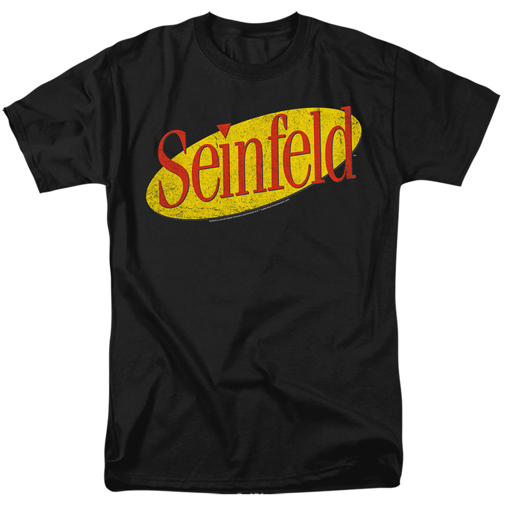 Seinfeld & Seinfeld Logo Short Sleeve Adult 18-1 T-Shirt, Black - Medium