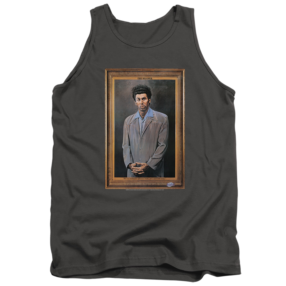 Seinfeld & Kramer Portrait-Adult Tank Top, Charcoal - Small