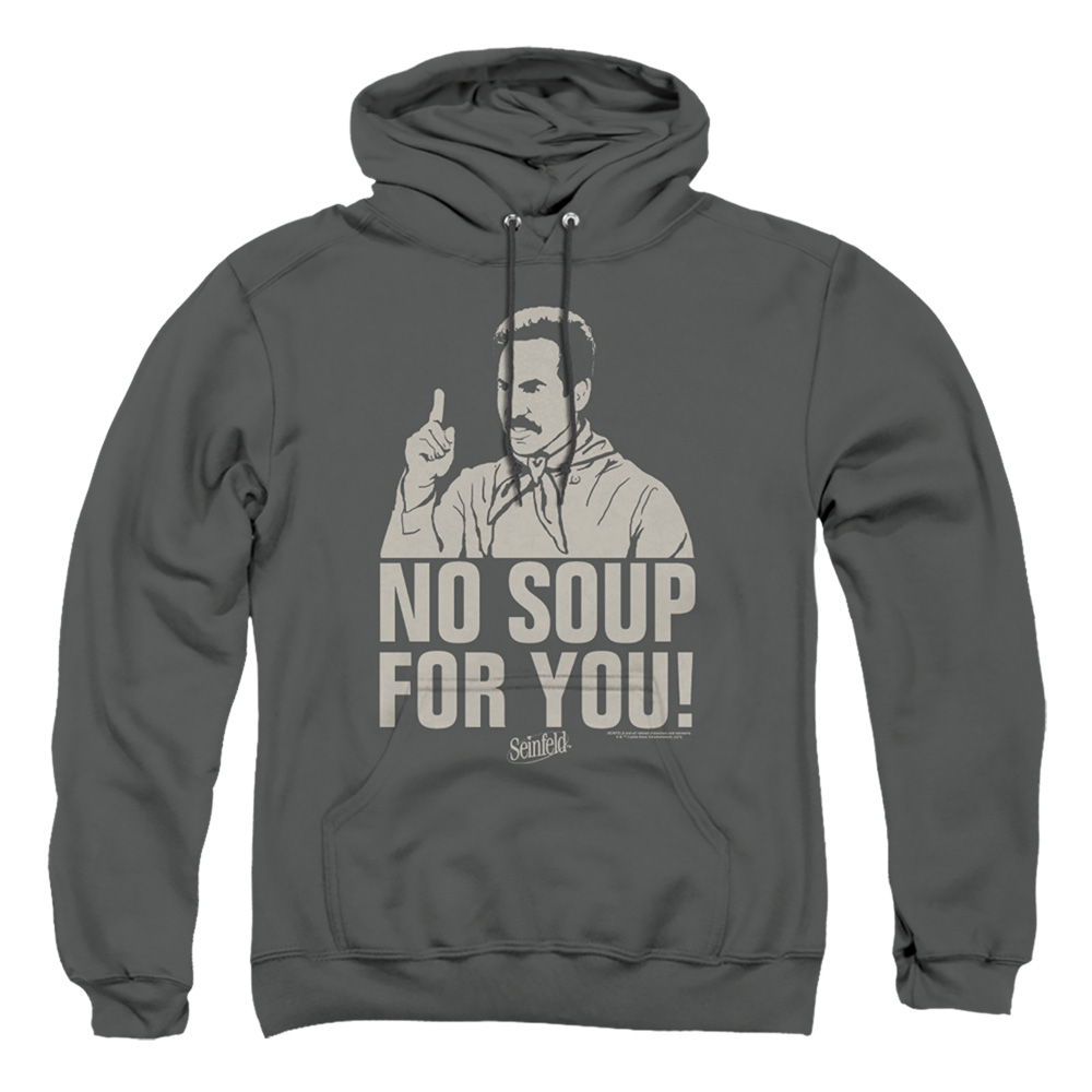 Seinfeld & No Soup-Adult Pull-Over Hoodie, Charcoal - 2X