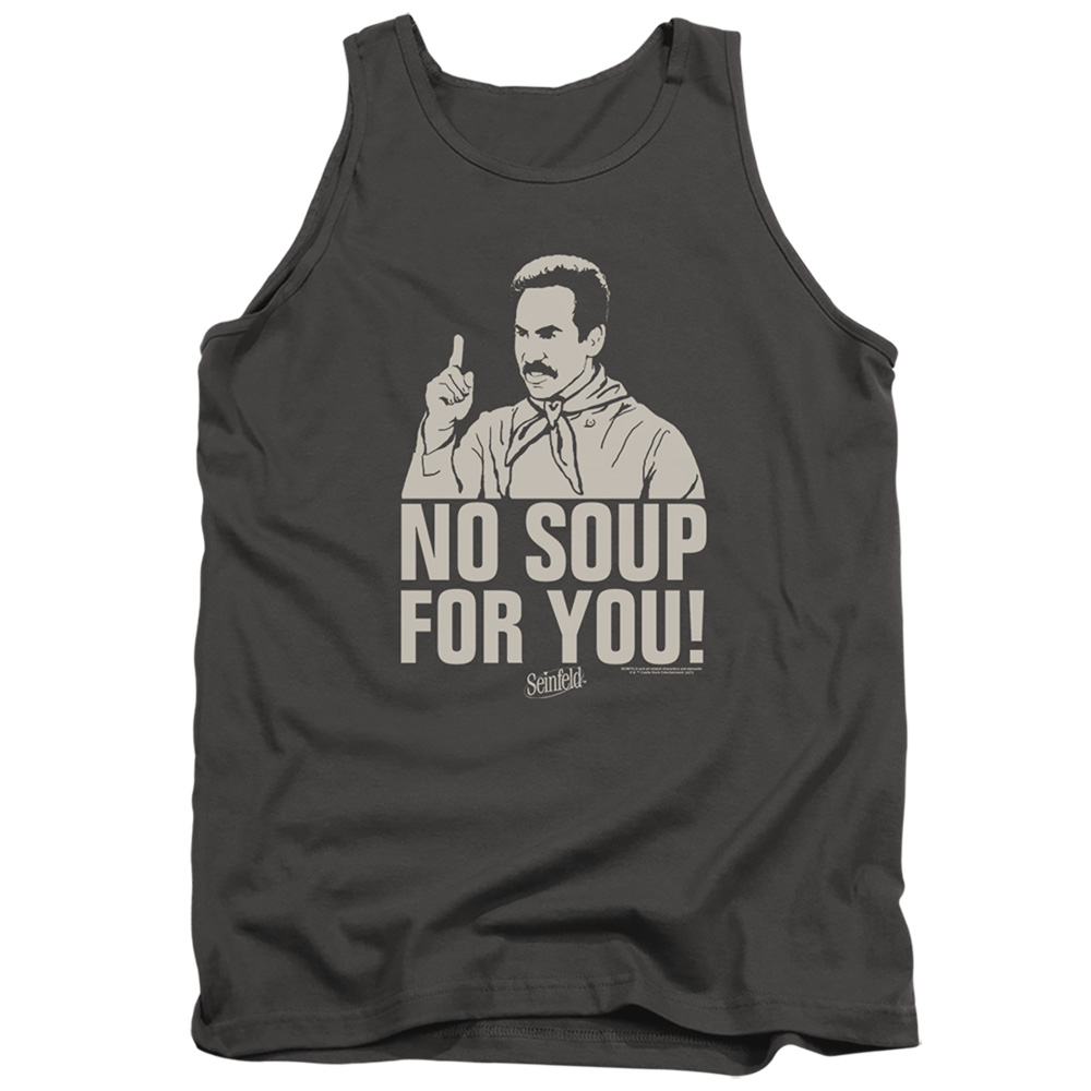 Seinfeld & No Soup-Adult Tank Top, Charcoal - Large
