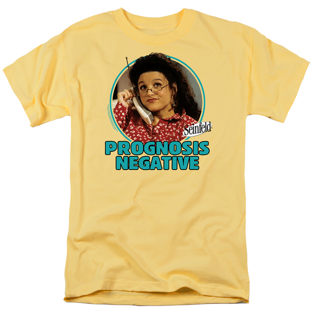 Seinfeld & Elaine Phone Short Sleeve Adult 18-1 T-Shirt, Banana - Small
