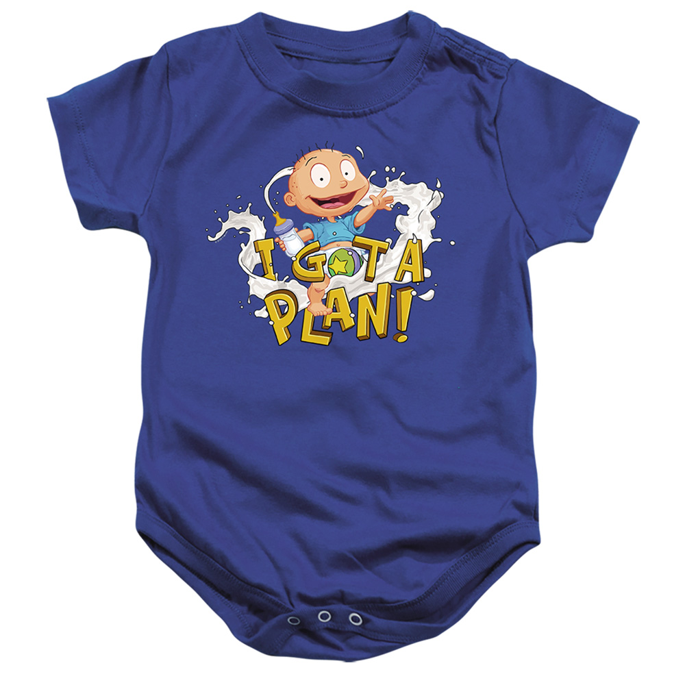 NICK225-SS-4 Rugrats & Tommy Pickles Has A Plan-Infant Snapsuit, Royal Blue - Extra Large - 24 Month