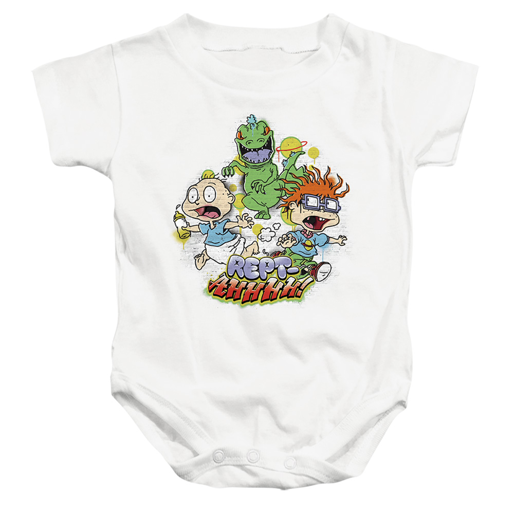 NICK229-SS-4 Rugrats & Tommy & Chucky Rept-Ahhhhh-Infant Snapsuit, White - Extra Large - 24 Month