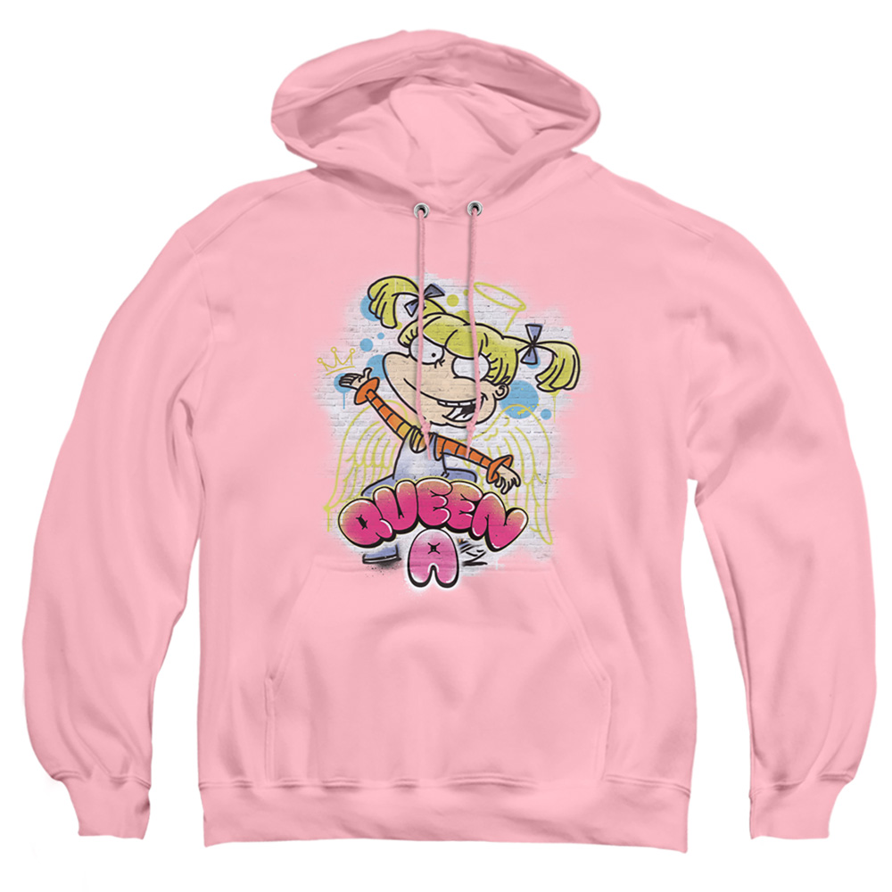 Rugrats & Queen A for Angelica-Adult Pull-Over Hoodie, Pink - Small