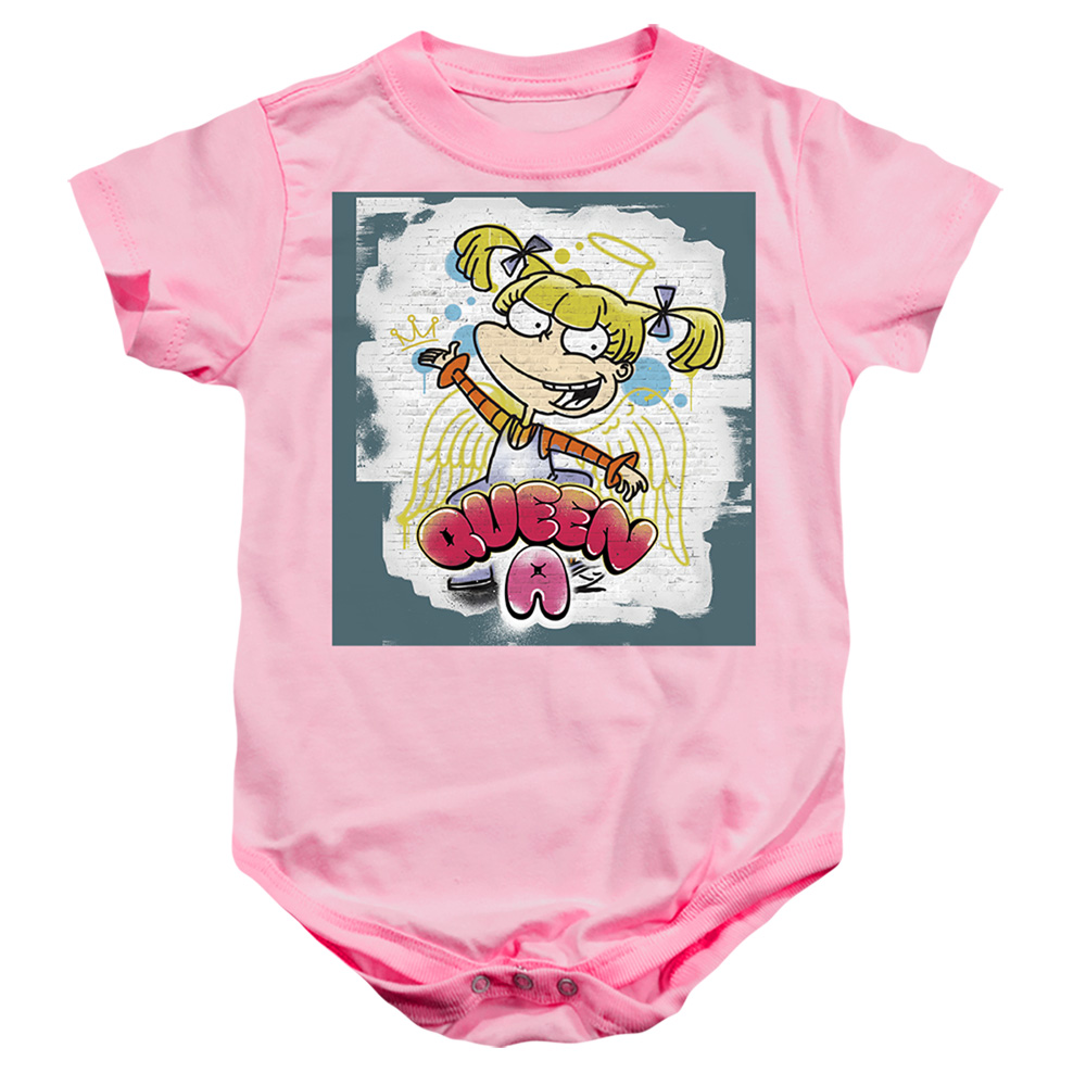 NICK230-SS-2 Rugrats & Queen A for Angelica-Infant Snapsuit, Pink - Medium - 12 Month
