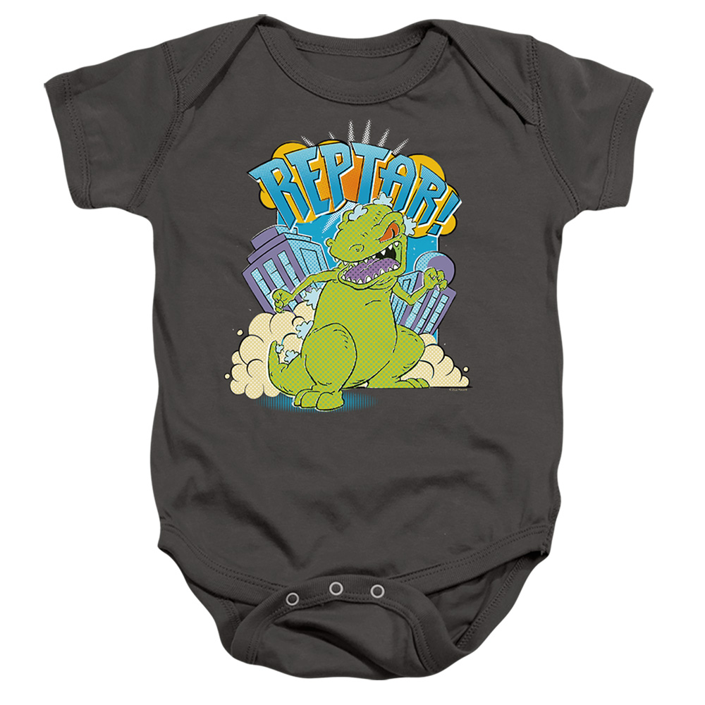 Rugrats & Reptar Stomp-Infant Snapsuit, Charcoal - Small - 6 Month