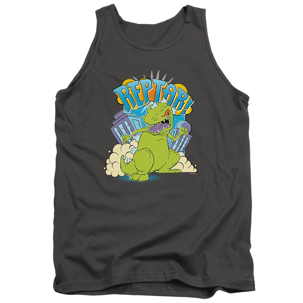 Rugrats & Reptar Stomp-Adult Tank Top, Charcoal - 2X