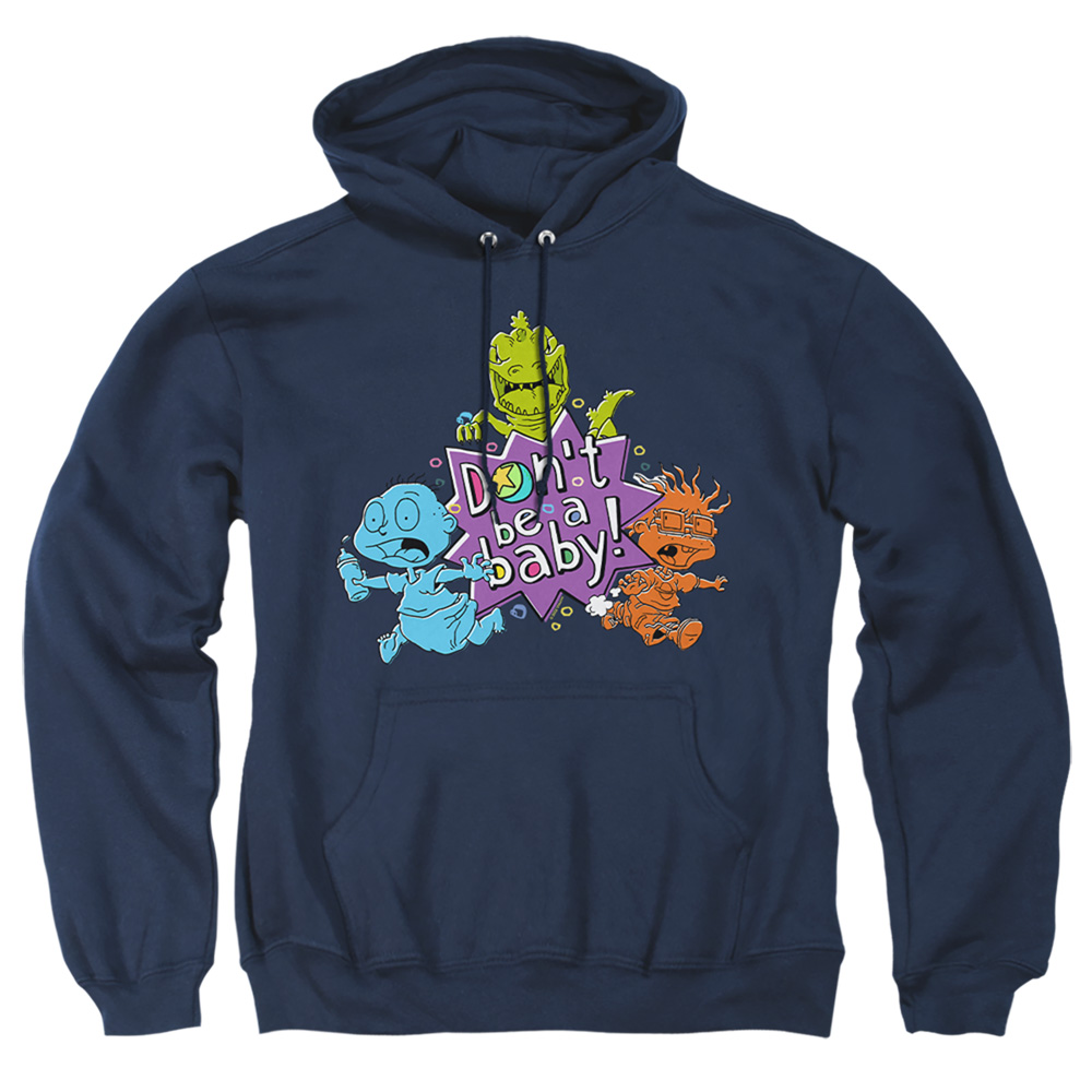 Rugrats & Babies Run for the Hills-Adult Pull-Over Hoodie, Navy - Extra Large