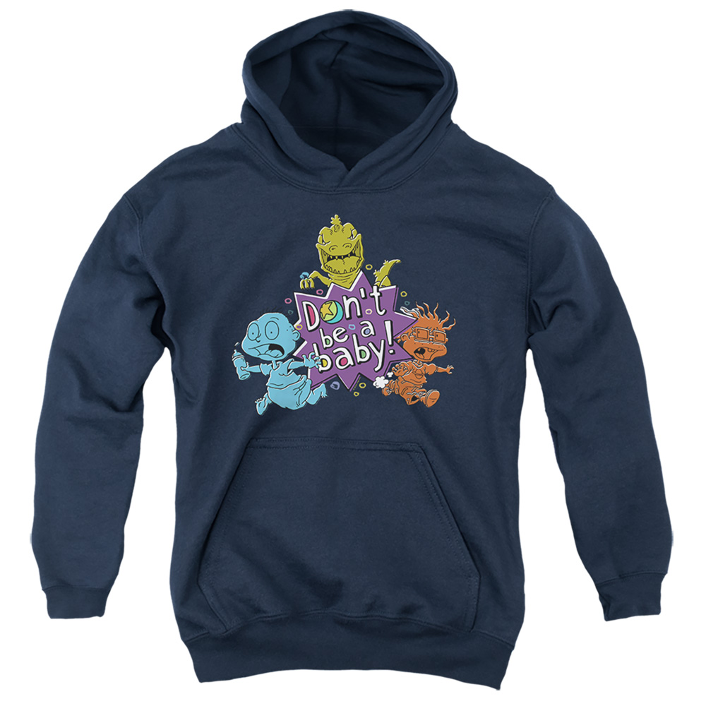 Rugrats & Babies Run for the Hills-Youth Pull-Over Hoodie, Navy - Extra Large